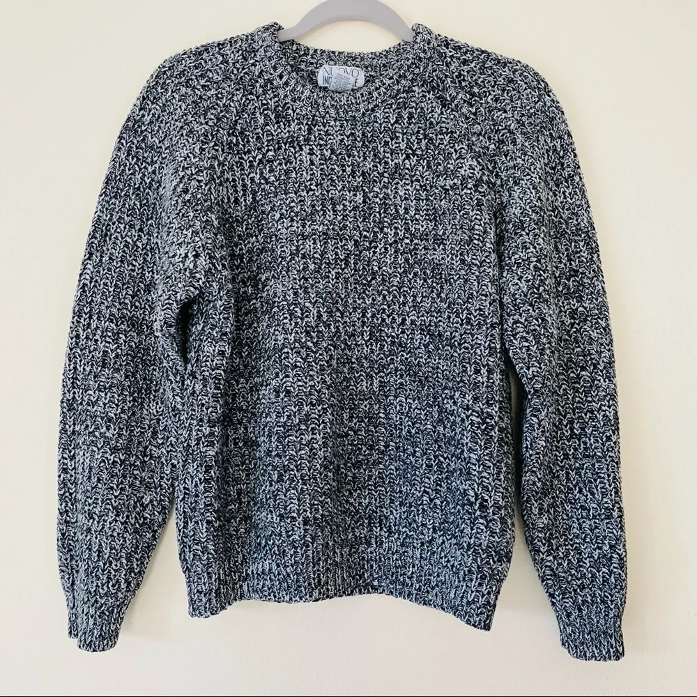 Vintage Nuovo long sleeve crew neck wool blend pullover sweater - Picture 5 of 8